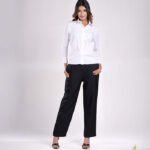 High-Rise Straight-Leg Pants